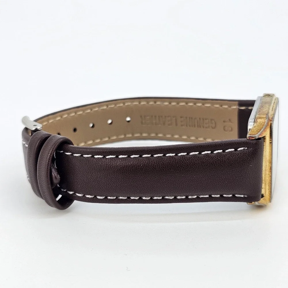 VTG‎ Timex Illusion Digital Men Watch 28MM New Brown Leather Bands New Battery